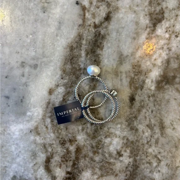 Imperial Sterling Silver Ring with White Pearl NWT - Picture 3 of 6